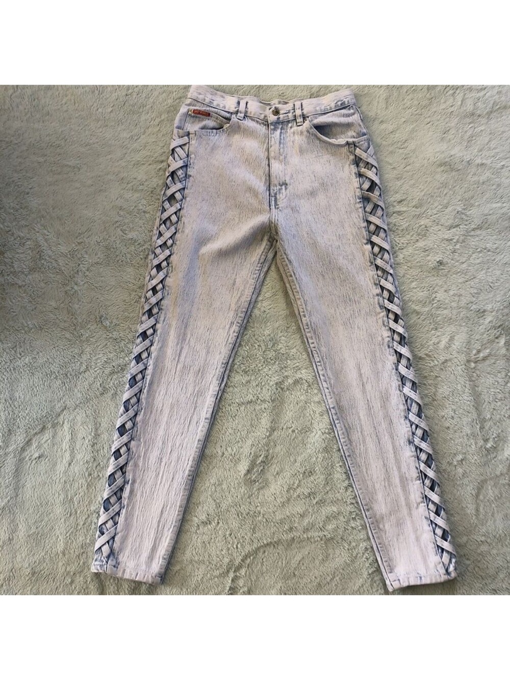 Anti Basic Daily Vintage Women’s Juniors Jeans Hi Rise Acid Wash 28x28